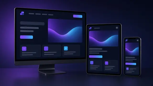 Sitio web en computadora, tableta y celular